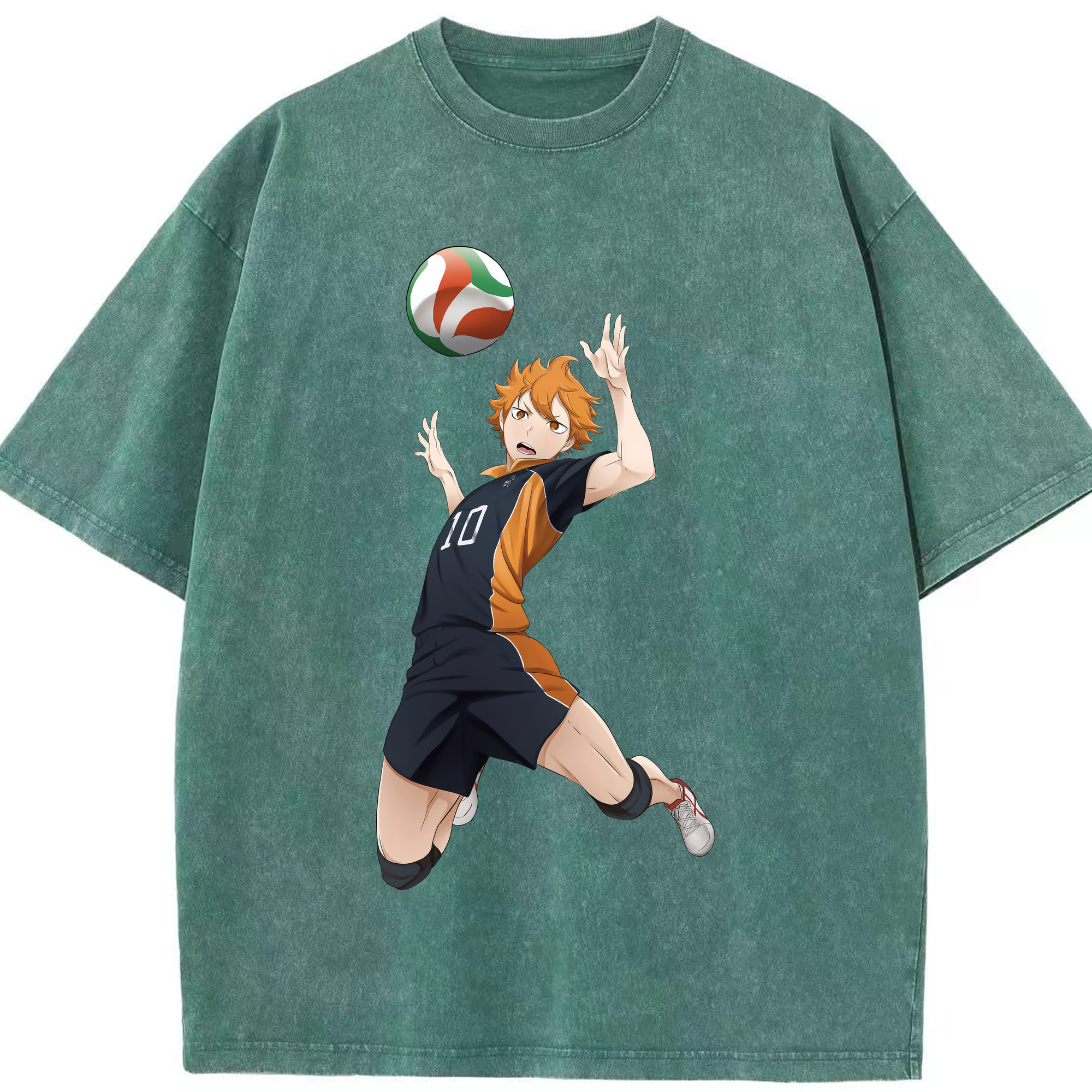 （画像用） ハイキュー!! Haikyu!! 綿100% ヴィンテージ風 半袖Tシャツ（フロントプリント）